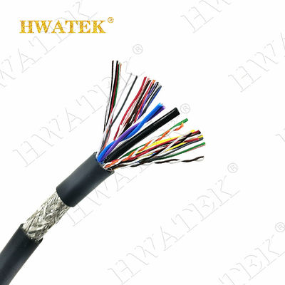 کابل UL20276 مسی قلع اندود رشته ای 6C×28AWG + 1P x 28AWG بافته شده 80℃ 30V عایق PP روکش PVC