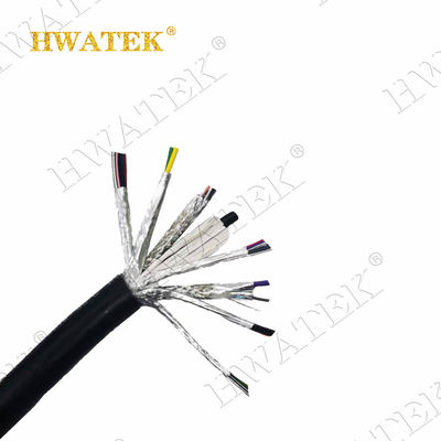 کابل UL20276 مسی قلع اندود رشته ای 6C×28AWG + 1P x 28AWG بافته شده 80℃ 30V عایق PP روکش PVC